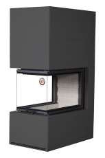 Камин Родос 900 ЧЕРНЫЙ, шамот белый в Борисове