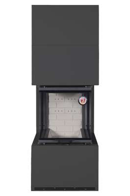 Камин Родос 900 ЧЕРНЫЙ, шамот белый в Борисове