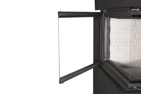 Камин Родос 900 ЧЕРНЫЙ, шамот белый в Борисове