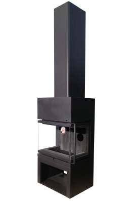 Камин МАДРИД на дровнике черный шамот в Борисове