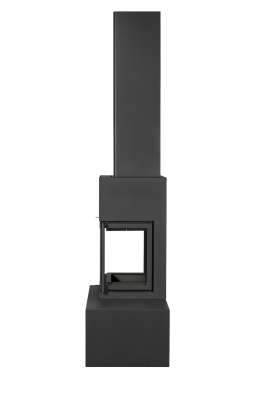 Камин МАДРИД на дровнике Гигант слева черный\белый шамот в Борисове