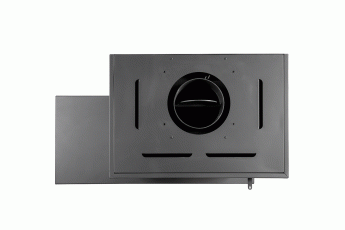 Камин МАДРИД на дровнике Гигант справа черный\белый шамот в Борисове