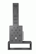 Камин МАДРИД на дровнике Гигант справа черный\белый шамот в Борисове