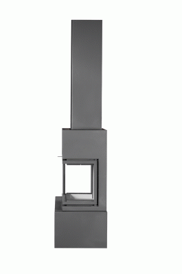 Камин МАДРИД на дровнике Гигант справа черный\белый шамот в Борисове