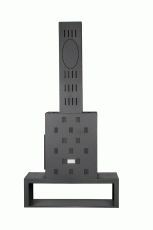 Камин МАДРИД на дровнике Гигант центральный черный\белый шамот в Борисове