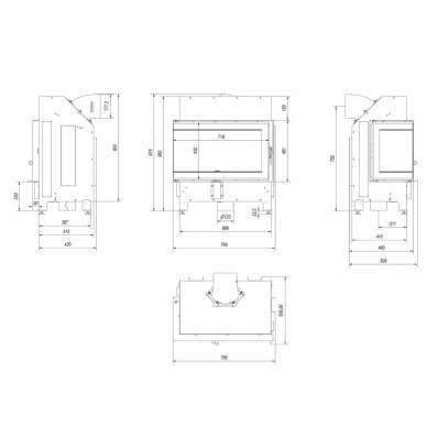 Каминная топка ILDNORD MALMO в Борисове