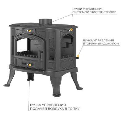 Печь-камин Везувий KZ-14РS Антрацит в Борисове