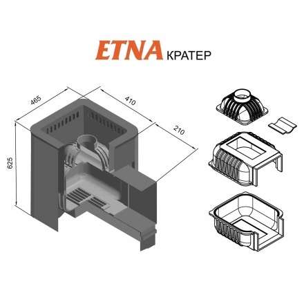 Печь для бани Этна Магма 18 (ДТ-4) в Борисове