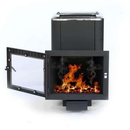 Печь банная чугунная СИБИРЬ 24 Конвекционная Панорамное стекло в Борисове