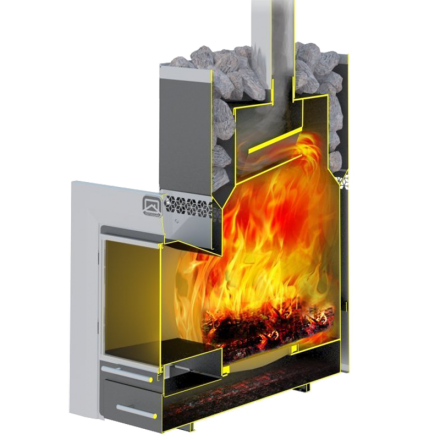 Печь для бани Теплодар Русь-12 ЛНЗП Профи Панорама в Борисове