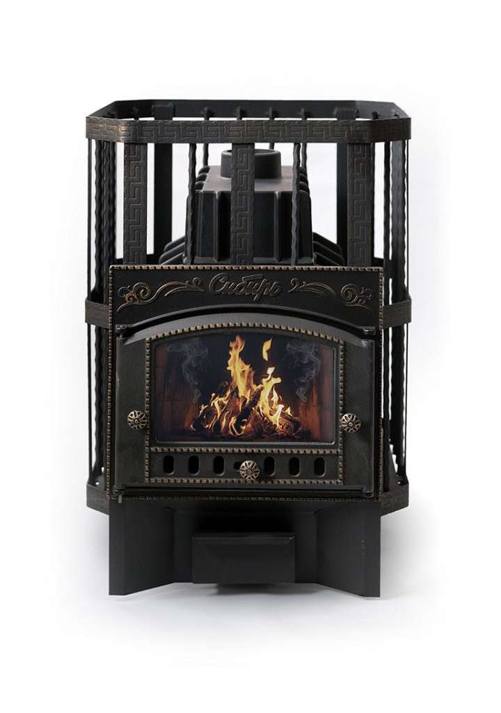 Печь банная Сибирь-24 с каминной дверцей Амазонка бай фото в Борисове