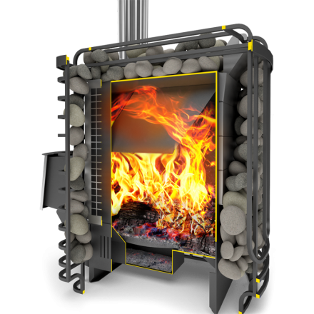 Печь для бани Теплодар Сибирский Утес-20 ЛП Профи Панорама в Борисове