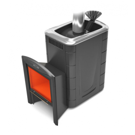 Печь для бани Термофор Гейзер Супер Inox Витра ЗК антрацит купить в Борисове