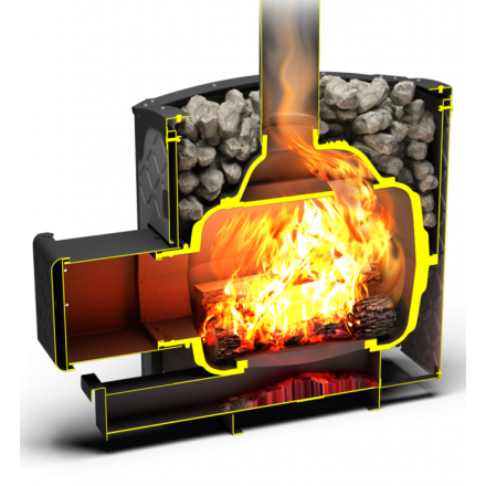 Печь для бани Теплодар Былина-18Ч Панорама в Борисове