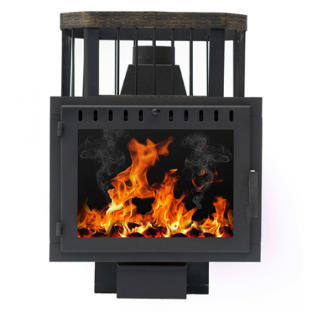 Печь банная Сибирь-24 (панорамное стекло, сетка квадрат) в Борисове