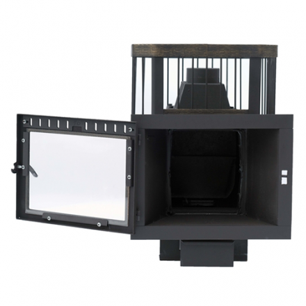 Печь банная Сибирь-24 (панорамное стекло, сетка квадрат) в Борисове