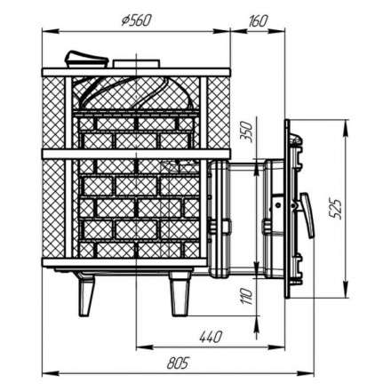 Банная печь ProMetall Атмосфера-М мини сетка в Борисове