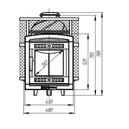Банная печь ProMetall Атмосфера-М мини сетка в Борисове