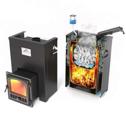 Печь для бани Везувий Эверест Inox 20 (205) под облицовку в Борисове