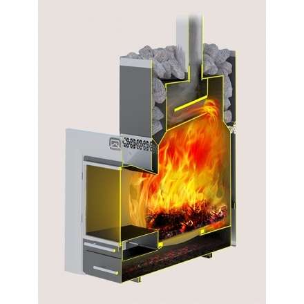 Печь для бани Теплодар Русь-12 ЛНЗП Профи Панорама (1.1) в Борисове