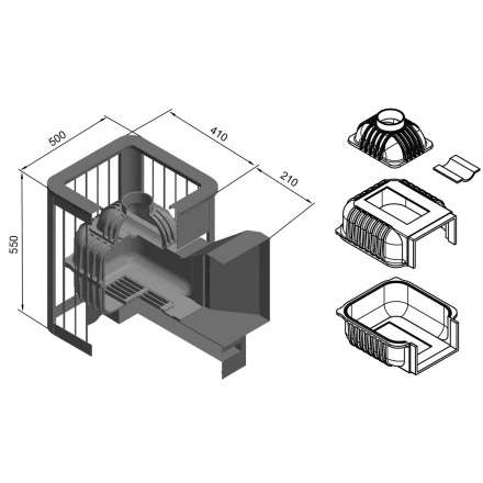 Печь для бани Этна Магма 14 (ДТ-3) в Борисове