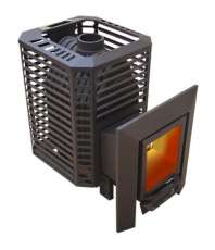 Банная печь Пегас 16 стекло нерж сетка премиум в Борисове