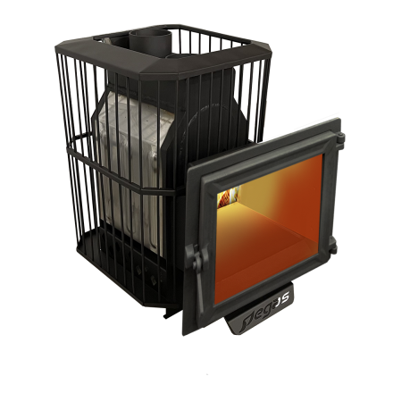 Банная печь Пегас 16 панорама нерж сетка фото в Борисове