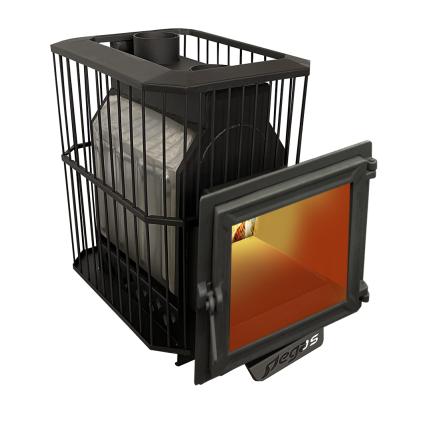 Банная печь Пегас 26 нерж панорама сетка фото в Борисове