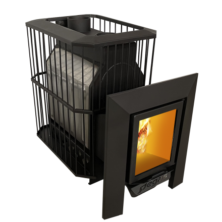 Банная печь Пегас 26 нерж со стеклом сетка фото в Борисове