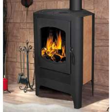 Стальная печь-камин со стеклом Бавария Эко угловая с плитой одна конфорка фото  в Борисове