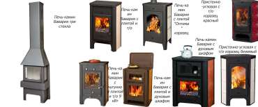 Стальная печь-камин со стеклом Бавария Эко угловая с плитой одна конфорка фото купить в Борисове в Борисове