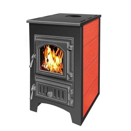 Печь-камин Везувий ПК-01 (270) красная 9 кВт Амазонка бай фото в Борисове