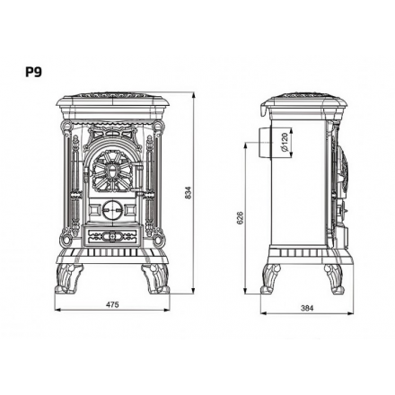Печь-камин Kawmet P9 (8 кВт) EKO в Борисове