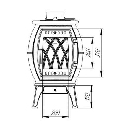 Купить Печь-камин Печь-камин ProMetall Бахта (черная) чугун в Борисове Амазонка бай фото в Борисове