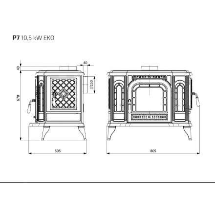 Купить Печь-камин Kawmet P7 LB в интерьере чугунный в Борисове в Борисове
