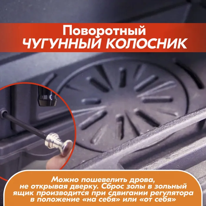 Печь-камин чугунный FireWay Erik чёрный Амазонка бай фото в Борисове