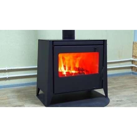 Печь-камин стальная со стеклом Бавария 12 фото в интерьере в Борисове