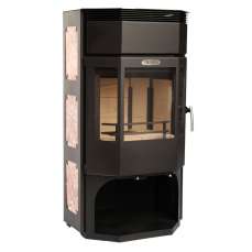 Стальной популярный камин с отделкой шамотом Сибирь 12 фото в Борисове