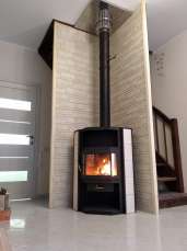 Купить стальной недорогой камин с шамотом Мета-Бел Амур в Борисове фото в Борисове