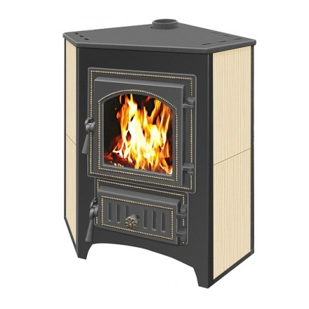Печь-камин Везувий ПК-01 (220) угловой бежевый 9 кВт Амазонка бай фото в Борисове