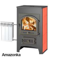 Печь-камин Везувий ПК-01 (205) с плитой и т/о красн.12 кВт фото Печь-камин Везувий ПК-01 (205) с плитой и т/о красн.12 кВт купить в Борисове
