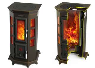 Стальная печь Термофор Статика Секста, чёрная бронза фото в Борисове