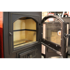 Купить Печь-камин Везувий ПК-01 (270) с плитой  красная 9 кВт в Борисове в Борисове