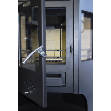 Стальной недорогой камин Сибирь 15 с дровницей фото в Борисове