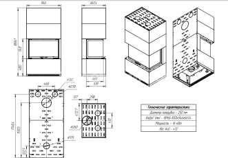 Стильный камин Родос 800 черный фото в Борисове