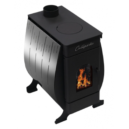 Печь воздухогрейная Сибирь Сибирячка-6 с кожухом из нерж. стали купить в Борисове