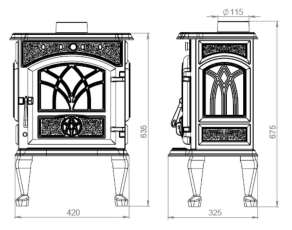 Недорогой камин Сибирь 7 чугунная фото в Борисове