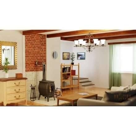 Купить Печь-камин Печь-камин ProMetall Бахта (серая) чугун в Борисове Амазонка бай фото в Борисове