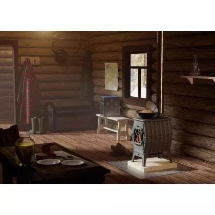 Купить Печь-камин Печь-камин ProMetall Бахта (серая) чугун в Борисове Амазонка бай фото в Борисове