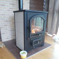 Купить Печь-камин Везувий ПК-01 (205) c плитой бежевая 12 кВт в Борисове в Борисове